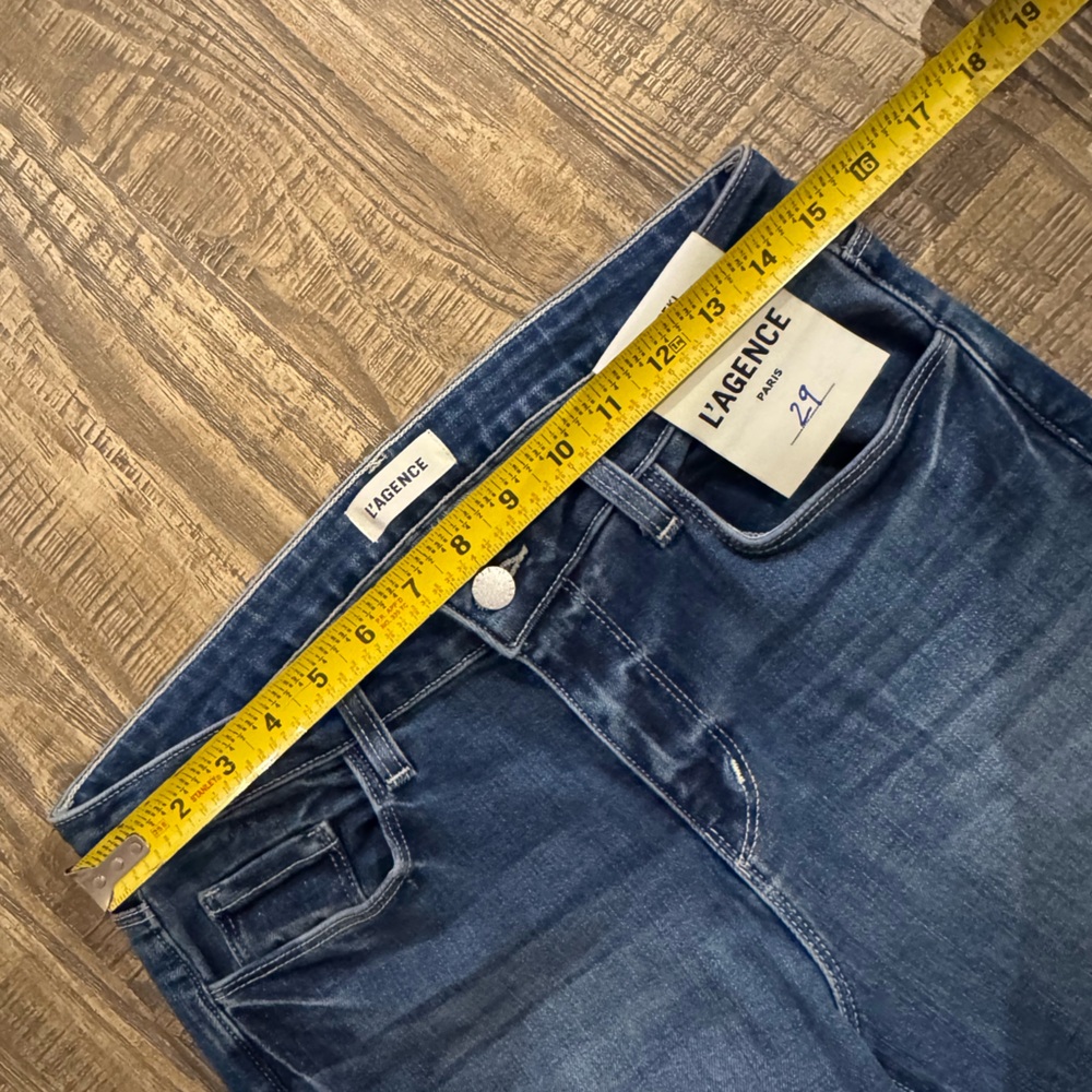 L'Agence Sneeki Low Rise Straight Jeans in Stanton. - Picture 6 of 12